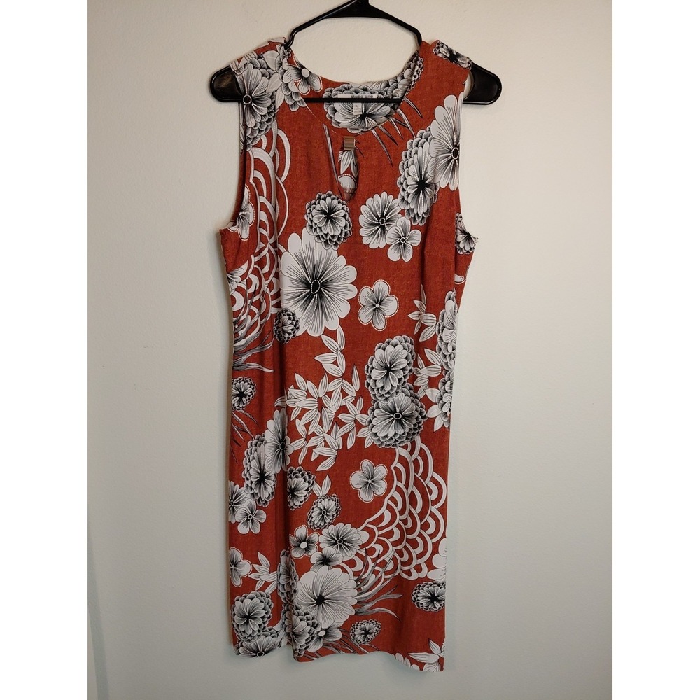 Studio One New York Dress Sz L Floral Sleeveless Shift Stretch BohoY2k Casual